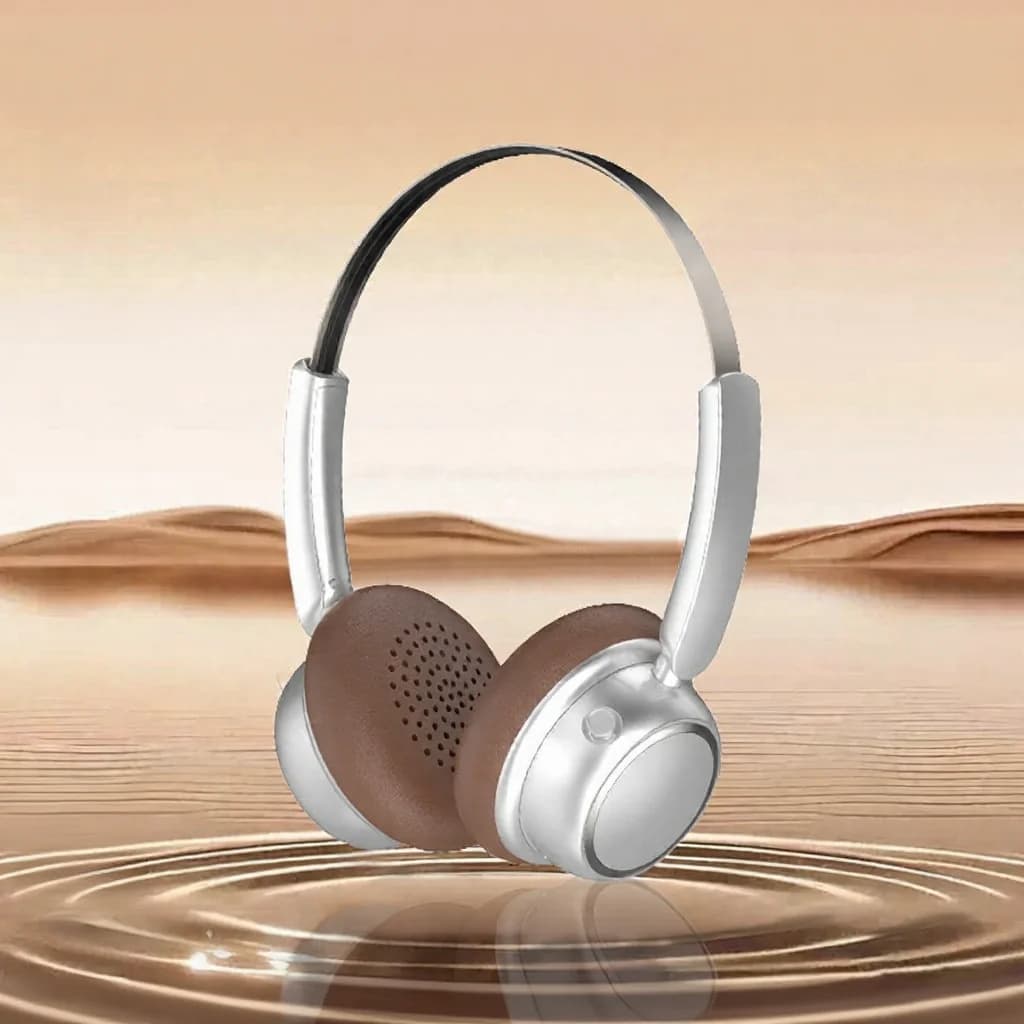 Retro vezeték nélküli Bluetooth fejhallgató fém fejpánttal és hosszú akkumulátor-üzemidővel