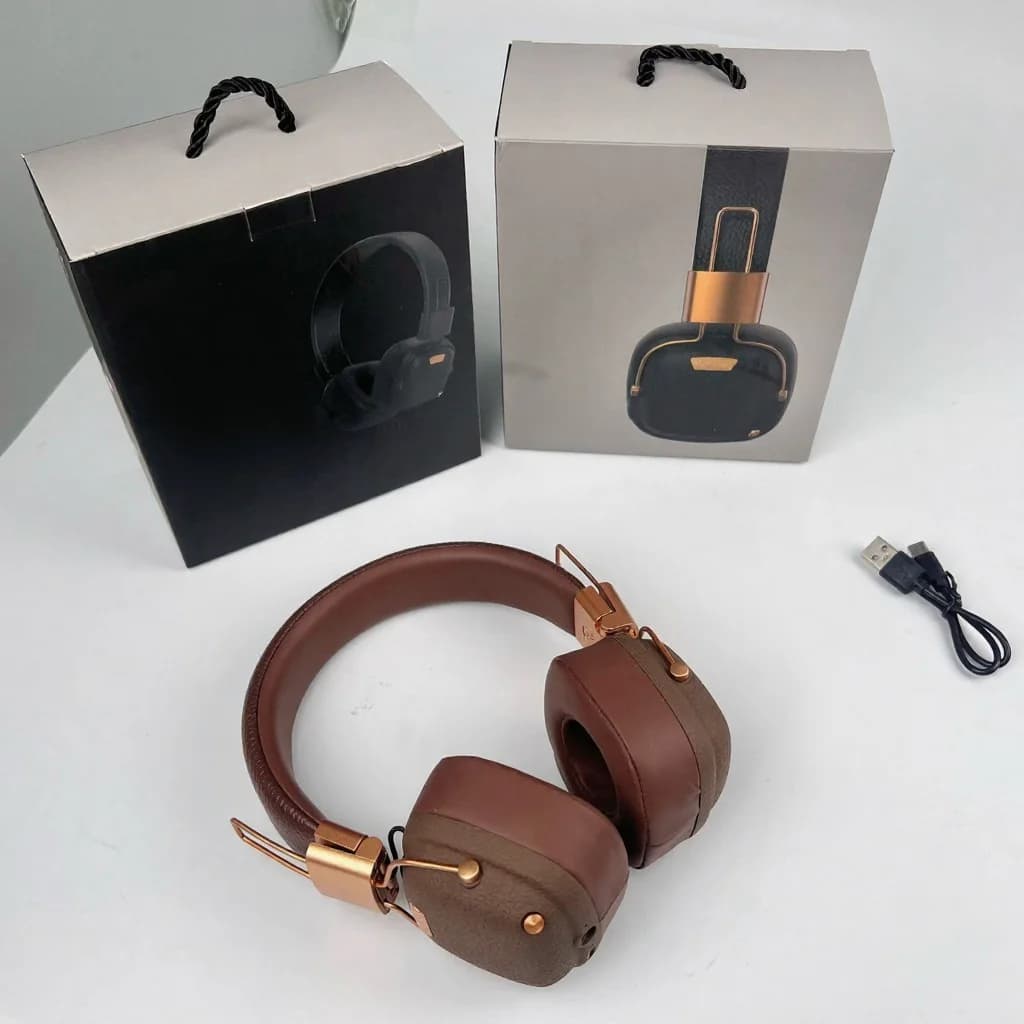 Retro stílusú vezeték nélküli fülkagylós Bluetooth fejhallgató EQ hangmódokkal