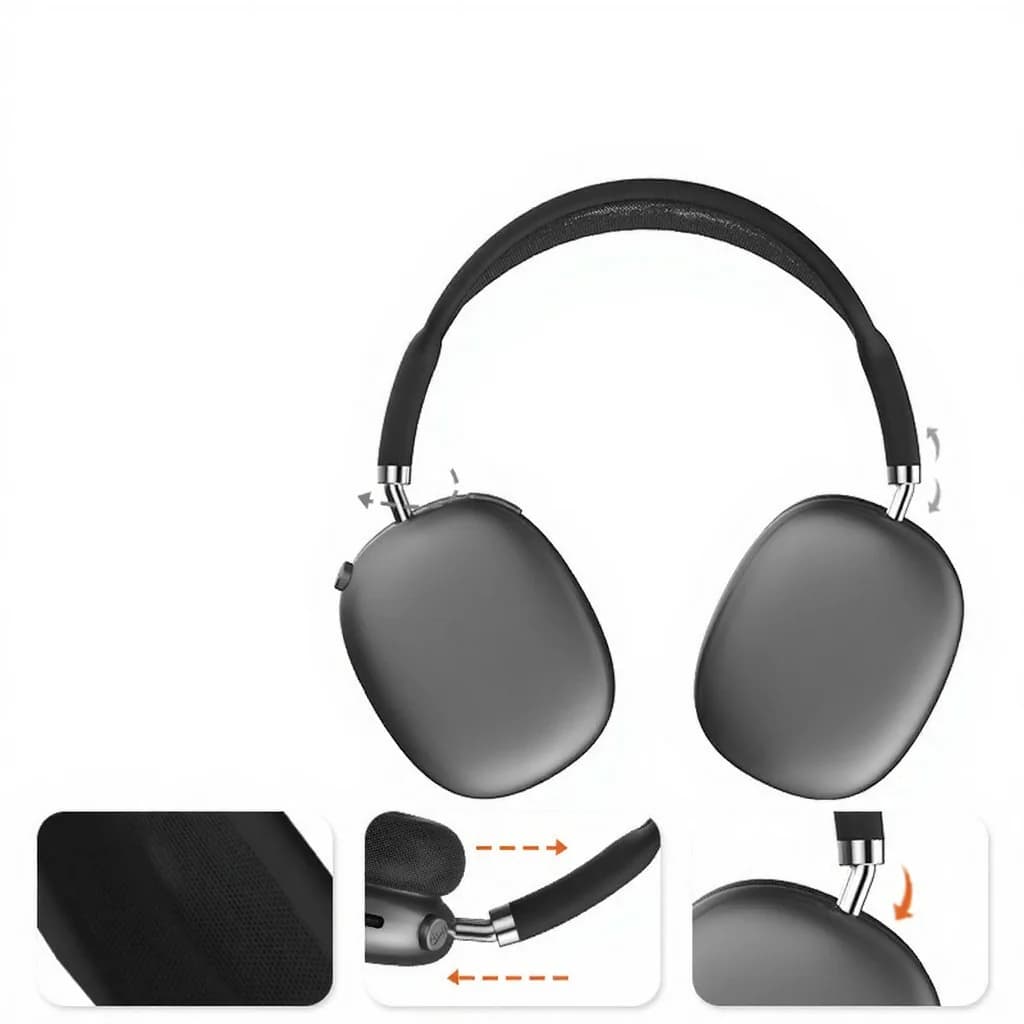 Vezeték nélküli Bluetooth fejhallgató FM rádióval és TF kártyahellyel