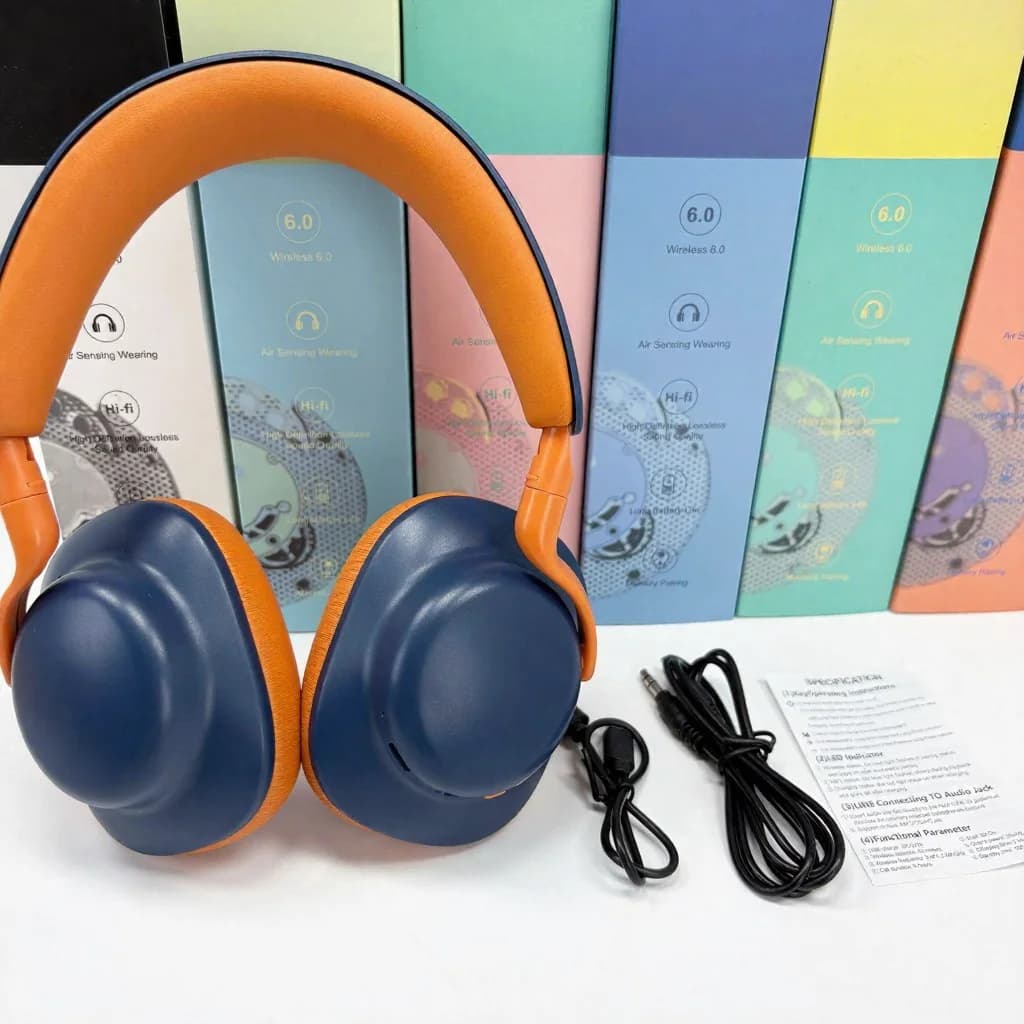 Vezeték nélküli Bluetooth fejhallgató FM rádióval és Type-C töltéssel