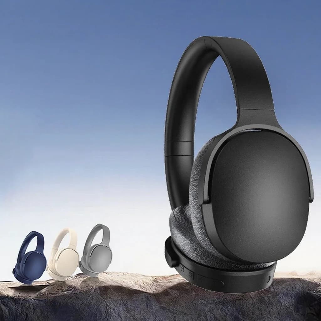 Aktív zajszűrős vezeték nélküli Bluetooth fejhallgató, fülkagylós, hosszú akkumulátor-üzemidő