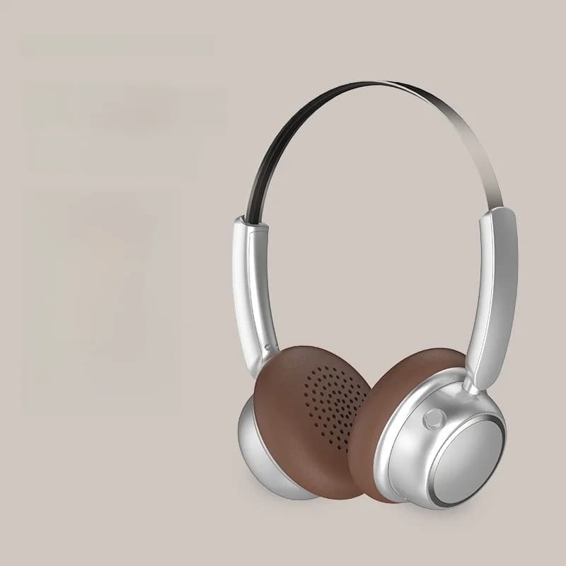Retro vezeték nélküli Bluetooth fejhallgató fém fejpánttal és hosszú akkumulátor-üzemidővel