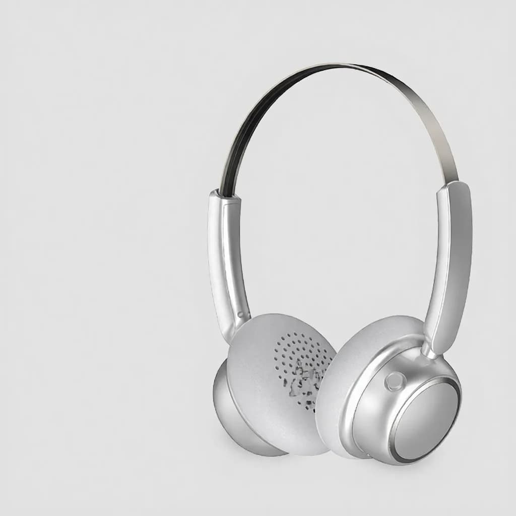 Retro vezeték nélküli Bluetooth fejhallgató fém fejpánttal és hosszú akkumulátor-üzemidővel
