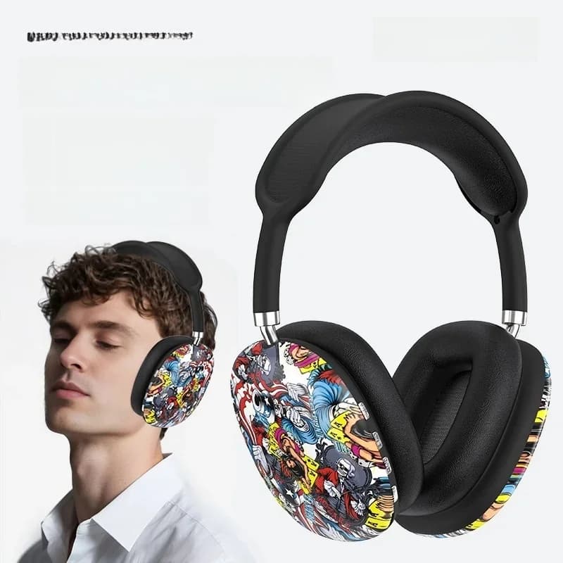 Graffiti fejhallgató Bluetooth-tal, FM rádióval és TF kártyahellyel
