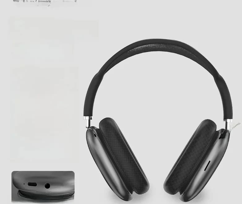 Bluetooth 5.4 fül körüli fejhallgató forgógombbal és FM rádióval