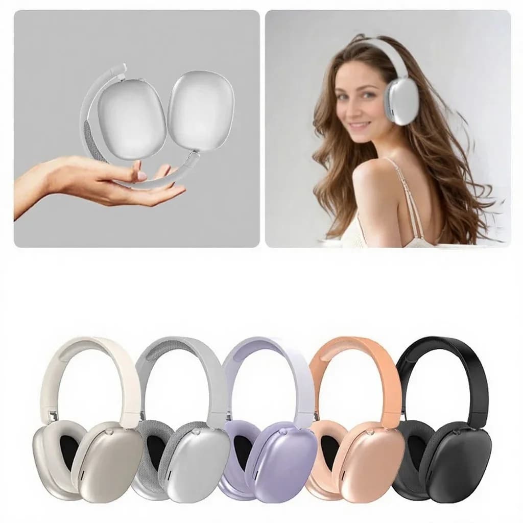 Vezeték nélküli fülkagylós Bluetooth fejhallgató FM rádióval és TF-kártya foglalattal