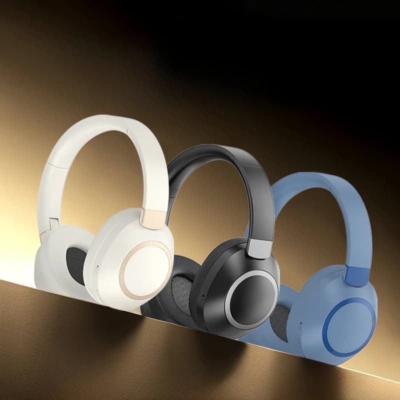 Aktív zajszűrős vezeték nélküli Bluetooth fejhallgató, fülkagylós, sztereó