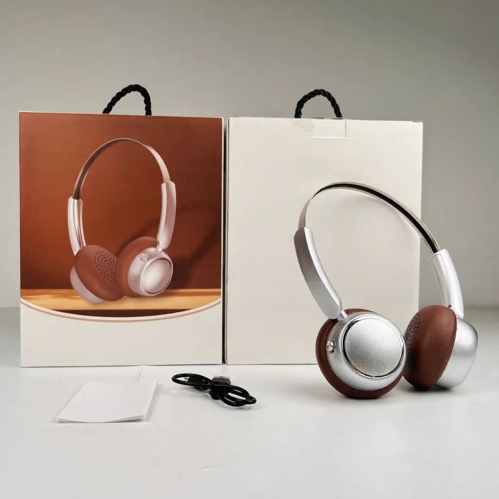 Retro vezeték nélküli fejhallgató FM rádióval és Bluetooth 5.4-gyel