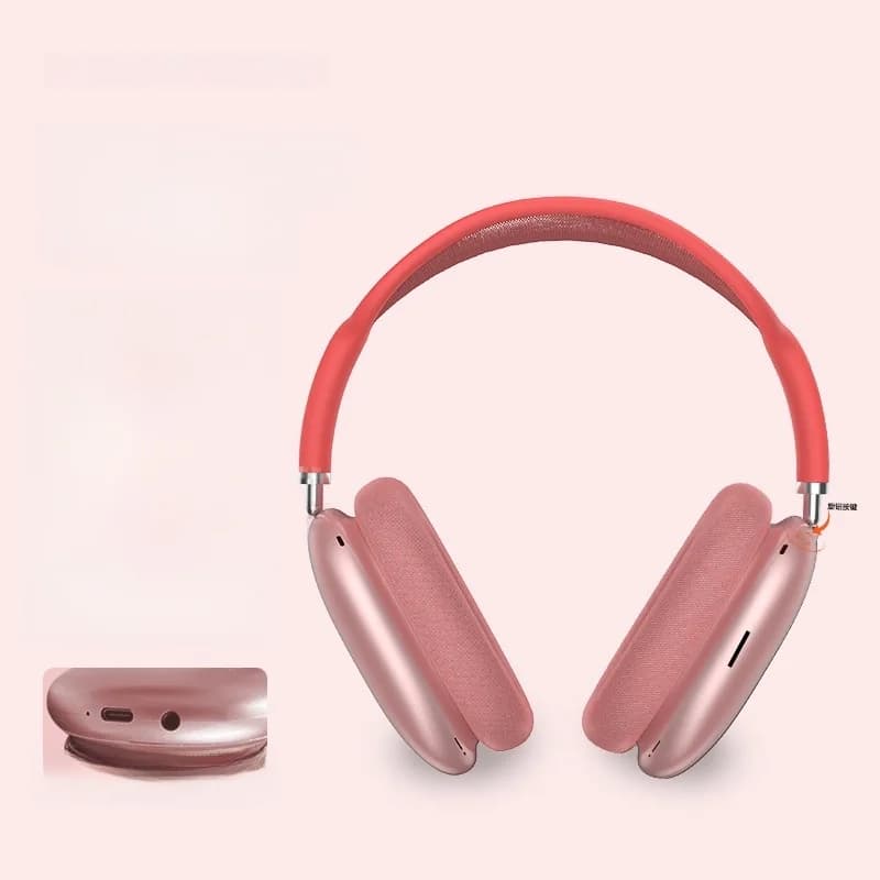 Bluetooth 5.4 fül körüli fejhallgató forgógombbal és FM rádióval