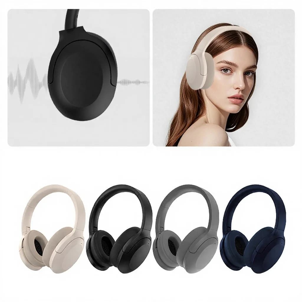Aktív zajszűrős vezeték nélküli Bluetooth sztereó fejhallgató