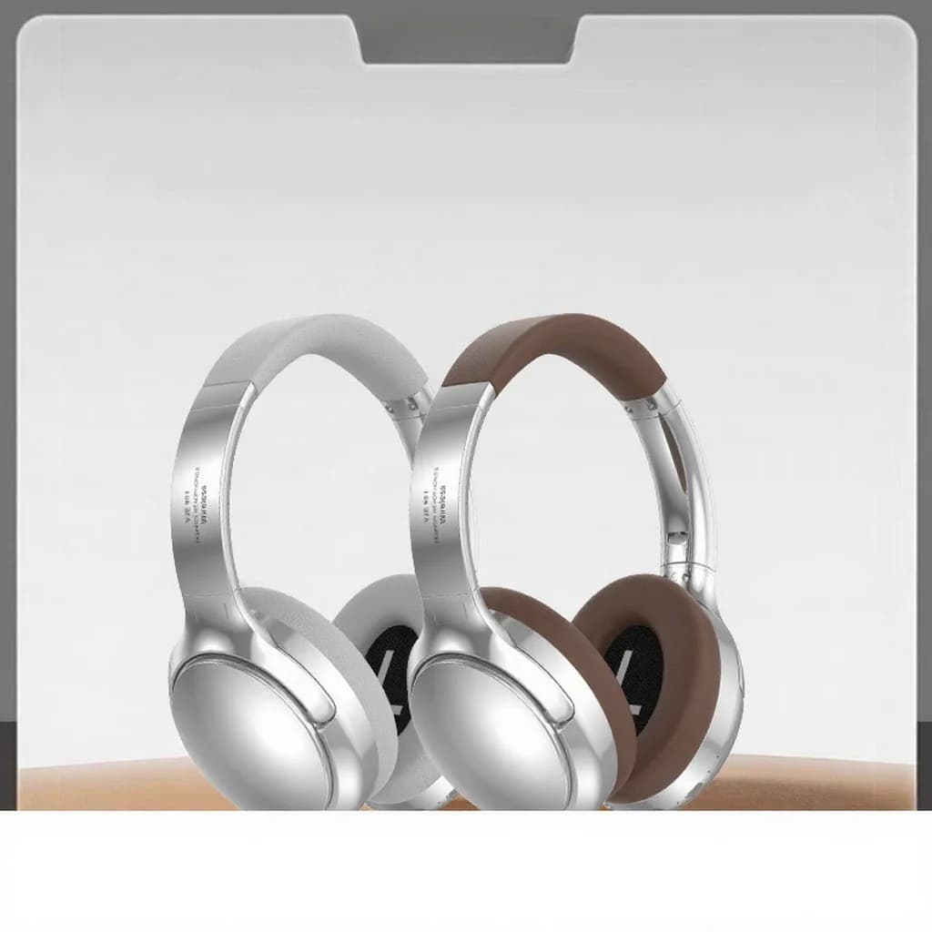 Retro stílusú fülkagylós Bluetooth fejhallgató FM rádióval és vezetékes móddal