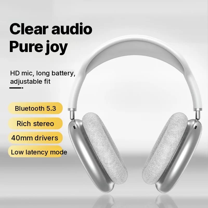 Fülkagylós vezeték nélküli Bluetooth fejhallgató mély basszussal és Type-C töltéssel