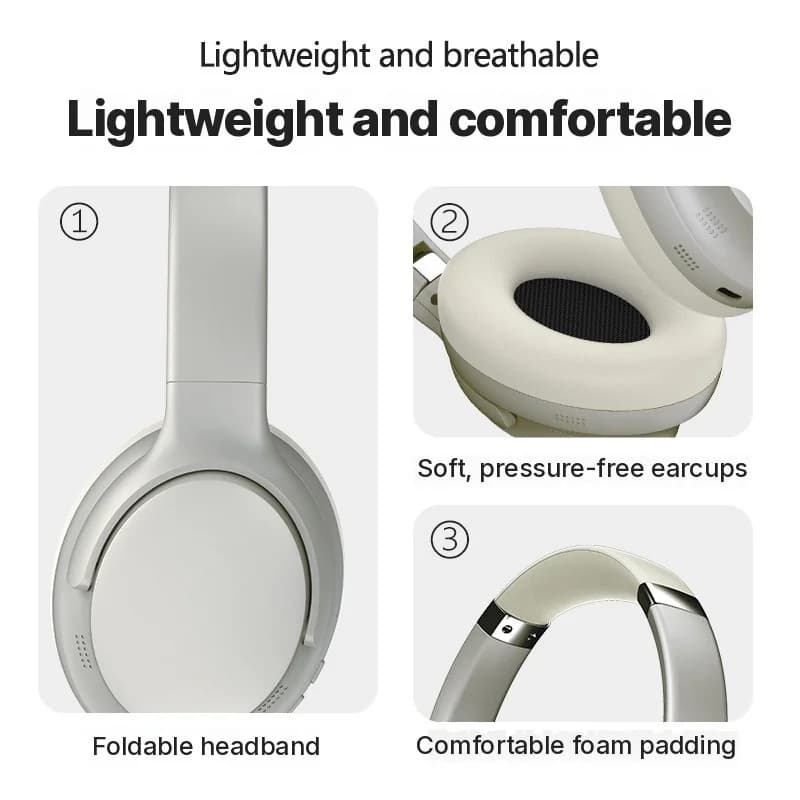 Vezeték nélküli fülkagylós Bluetooth fejhallgató mikrofonnal és több EQ móddal