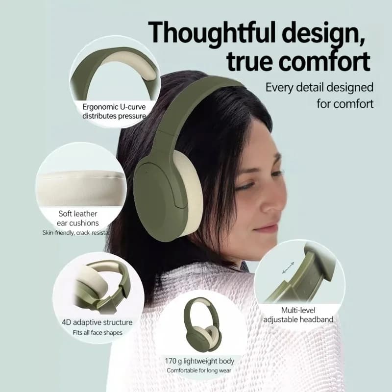 Vezeték nélküli Bluetooth fejhallgató FM rádióval és hosszú akkuidővel