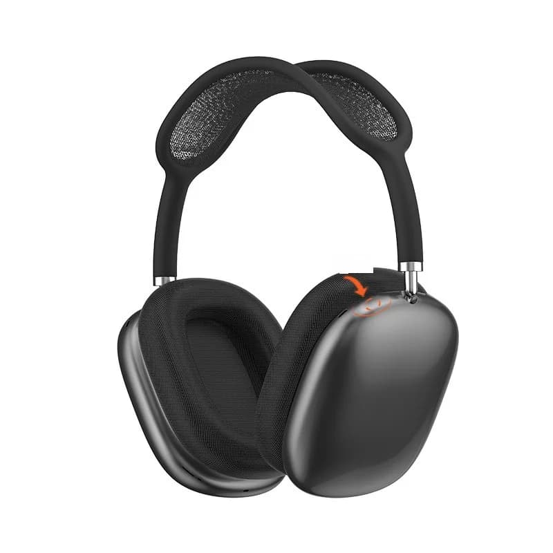 Bluetooth 5.4 fül körüli fejhallgató forgógombbal és FM rádióval