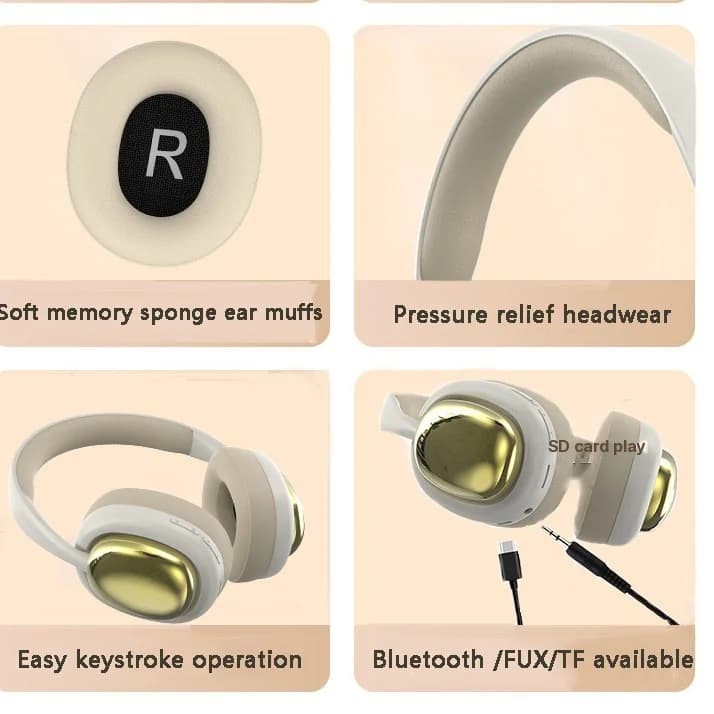 Vezeték nélküli fülkörüljáró fejhallgató Bluetooth 5.3-mal és hosszú akkuidővel