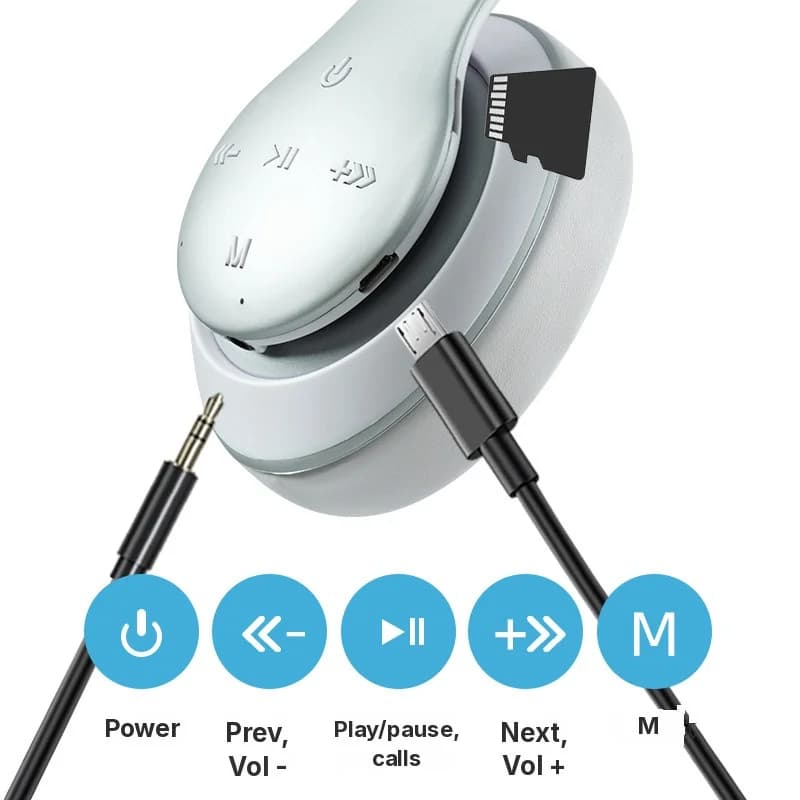 Fülön kívüli vezeték nélküli Bluetooth fejhallgató hosszú akkumulátor-üzemidővel