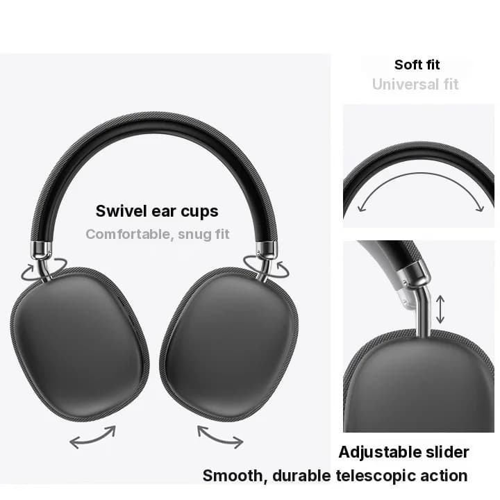 Vezeték nélküli Bluetooth fejhallgató mély basszussal és Type-C töltéssel