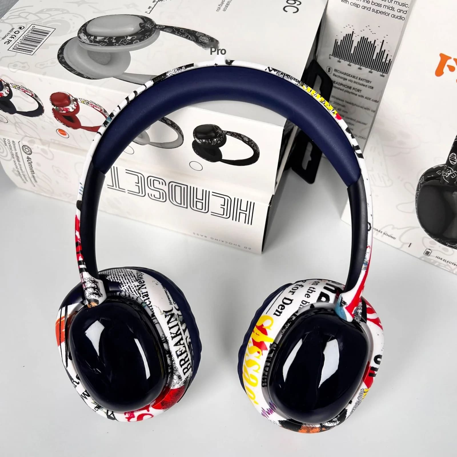 Fülön kívüli Bluetooth fejhallgató mély basszussal és vezeték nélküli kapcsolattal
