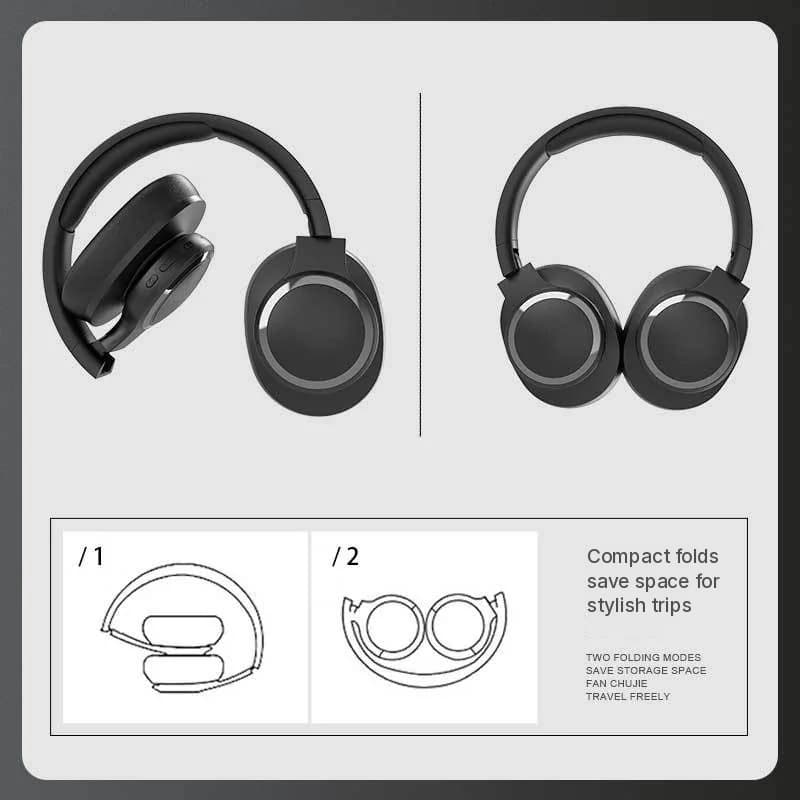 Fül körüli vezeték nélküli Bluetooth fejhallgató FM rádióval és TF kártyahellyel