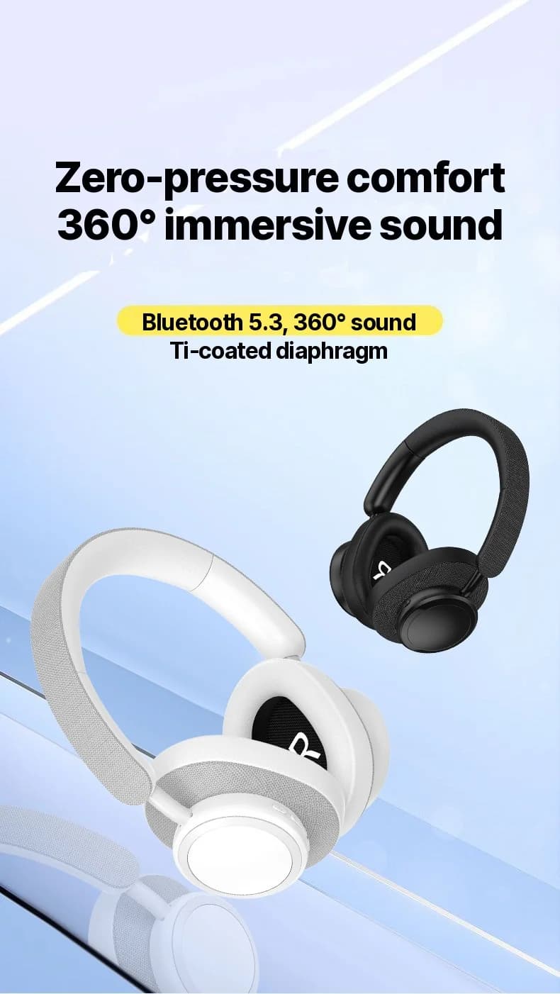 Vezeték nélküli Bluetooth fejhallgató textil borítással és hosszú üzemidővel