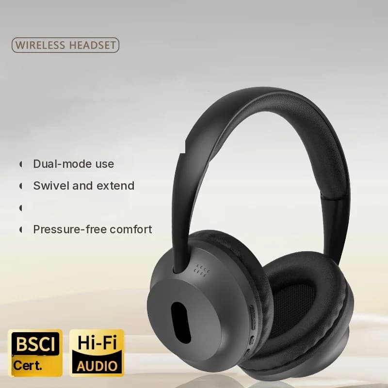 Vezeték nélküli Bluetooth fejhallgató mikrofonnal és 3,5 mm-es audiokábellel