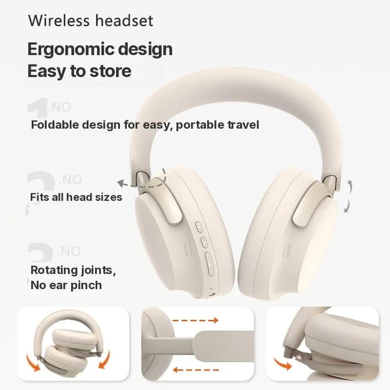 Vezeték nélküli Bluetooth fejhallgató Type-C töltéssel és sztereó hangzással