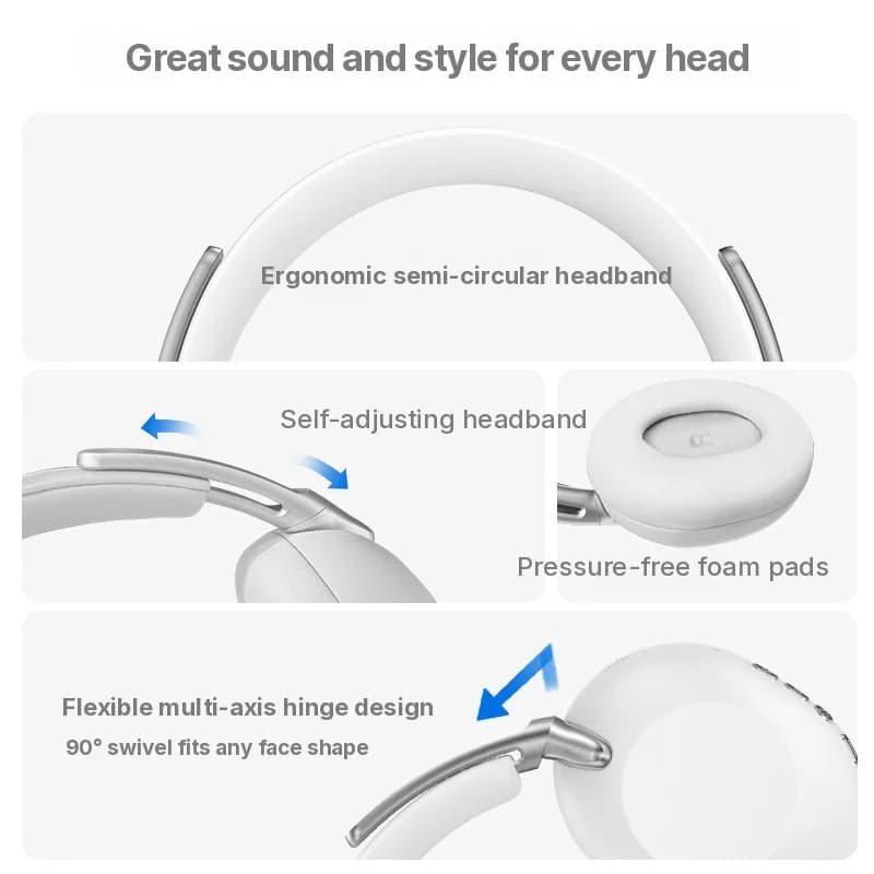 Fülkagylót körülölelő vezeték nélküli Bluetooth fejhallgató aktív zajszűréssel