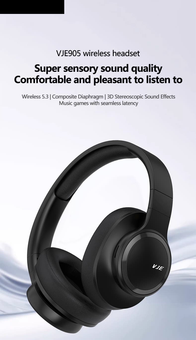 Fül köré illeszkedő vezeték nélküli Bluetooth fejhallgató mikrofonnal és mély basszussal
